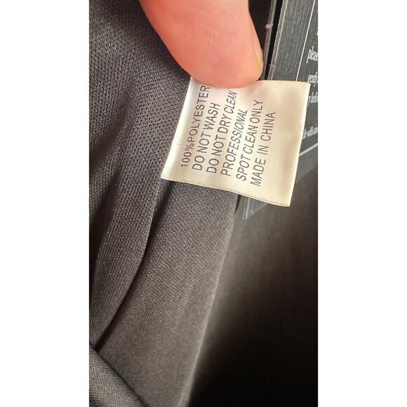 NWT IEENA FOR MAC DUGGAL RHINESTONE ENCRUSTED LONG SLEEVE V NECK GOWN SIZE 10 - Picture 9 of 10